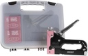 Light Duty Staple Gun - Fabric Stapler Gun for Crafts, Cardboard, Bulletin Boards or Classroom with 600 Standard 4-14mm Staples - Pink Stapler with Staples and Plastic Carrying Case by Stalwart