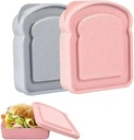 1Pc Random Color Sandwich Containers, Sandwich Box Food Storage Toast Shape Holder Plastic for Lunch, Sandwich Keeper for Adults Prep Microwave Food Containers Sets