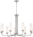 Kichler 52481PN Truby Chandelier, 9-Light 450 Total Watts, Polished Nickel