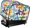Oven Cover Kitchen Bread Machine Protector,4 Slice Toaster Cover For Home,Fingerprint Coaster Cover,Kitchen Small Appliance,Colorful Butterflies