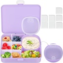 Snack Box for Kids & Toddlers, 8-Compartment Snack Container BPA-Free Small Bento Box Leak-Proof Lunch Box, Lunchable Food Container for School Travel Picnic, Microwave & Dishwasher Safe