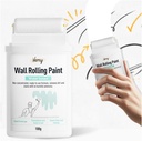 White Paint, White Paint for Wall Touch up Paint for Walls, Water Based &Low Odor Wall Paint with Roller Brush, White Wall Paint Repair Kit for Flat, Ceiling Wall- No Extra Tools Required, Low VOC