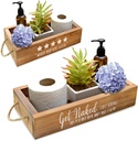 MAINEVENT Five Stars Rustic Bathroom Decor Box, One Box w/ Funny Design on 2 Sides, Toilet Tank Tray, Half Bathroom Decor, Toilet Top Organizer