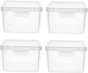 4pcs Airtight Bread Storage Container Set Plastic Bread Box for Homemade Kitchen Counter Organization for Loaves and Spices