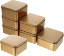 10pcs Square Tin Box Portable Metal Storage Containers Lids for Organizing Snacks Candies and Tea Tinplate Material for and Home Use