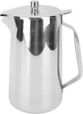 Milk Frother Jug, Stainless Steel Teapot, 2L Water Pitcher with Ergonomic Handle, Juice Cold Beverage Jug, Cold Water Pitcher for Beverages, Fruit Juice, and Tea