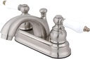 Kingston Brass GKB2608PL Vintage 4-inch Centerset Lavatory Faucet with Retail Pop-up, Brushed Nickel