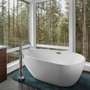Fine Fixtures Capsule Freestanding Bathtub White 59" With Drain Included