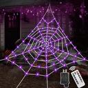 16.4 Ft Halloween Decorations Outdoor Spider Web, Giant Spider Webs Halloween Decoration, 8 Modes Outdoor Spiders Web Decoration for Yard Party Haunted Decor
