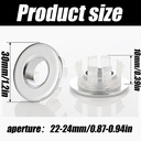 2Pcs Sink Overflow Ring, Brushed Nickel Bathroom Vanity Sink Overflow Cover, Sink Insert in Round Trim Cap, Kitchen Bathroom Sink Accessories, Sliver