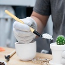 jojofuny Mini Gardening Tool Set with Wood Handle 3-Piece Small Garden Hand Tools for Indoor Planting Succulent Care Flower and Vegetable Transplanting Lightweight and Child-Safe