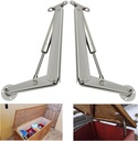 250N Heavy Duty Soft Close Lid Support Hinge, Chest Hinges Heavy Lid Hinges for Wooden Box Trunk Large Toy Box Hinges Soft Close Slow Lowering Support 80lbs/2pcs (Hingex)
