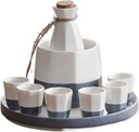 Japanese Sake Set Ceramic Sake Set Made of and Shatterproof Material for Long-Lasting Durability Warmer