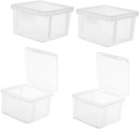 4Pcs Airtight Bread Storage Containers Plastic Box for Kitchen Versatile Bread Keeper for Spices and Condiments Freshness Lock for Refrigerator and Counter