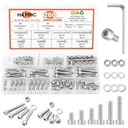 260 Pcs M5 Screws Assortment Kit, M5 Bolts Kit M5x 8/10/12/16/20/25/30/35mm, 304 Stainless Steel Hex Socket Head Screws Nuts Bolts and Washers Set