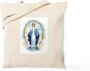 CafePress Miraculous Medal Tote Bag Natural Canvas Tote Bag, Reusable Shopping Bag