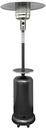 Hiland HLDS01-WCBT 48,000 BTU Propane Patio Heater w/Wheels and Table, Large, Hammered Silver