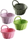 4pcs Woven Hanging Baskets for Kitchen Storage Rustic Decorative Wall Baskets for Fruits Vegetables and Household Organization Multi-functional Pastoral Style Random Colors