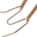 Gold Plate Dish Hanger Dismountable Wall Display Securing Clip W Type Dish Spring Holder Invisible Hook Home Decor Vertical Plate Holders (7 Inch)