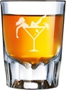 Sexy Martini Lady Engraved Barcraft Fluted Shot Glass