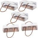 10Pcs Transparent Pet Egg Yolk Puff Treat Boxes Reusable Bakery Packaging Cases with Leak Resistant Seal for Cakes Biscuits Desserts Suitable for Cake
