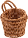 Luxshiny 2pcs Wall Hanging Storage Baskets for Kitchen Woven Onion and Ginger Baskets Imitation Rattan Vegetable Organizers Hooks for Home Decor and Grocery Storage