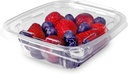 8oz RPET Clear Hinged Lid Tamper Evident Container - durable, stackable, to go box - 240pcs