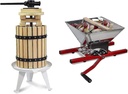 SQUEEZE master Fruit Apple Cider Wine Classic Press- 1.6 Gallon/6L-Solid Wood Basket with Fruit Apple Wine Classic Crusher -7 Litre/1.8Gallon