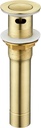 CREA Bathroom Sink Drain, Bathroom Sink Stopper with Drain Hair Catcher Pop Up Drain 1 1/2" for Bathroom Vanity Kitchen Sink with Overflow, Gold
