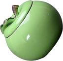 LIFKOME Ceramic Tea Canister for Loose Tea Airtight Storage Jar Lid Decorative Apple Design for Kitchen Counter Cookie Jar 1-Piece