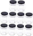 Alipis 10pcs Hexagon Glass Storage Jars for Home Kitchen for Honey Nuts Dry Foods Airtight Organization Simple and Practical Design