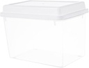Leakproof Bread Storage Container Transparent Fridge Organizer for Food Convenient Crisper Box for Bread Snacks Food and More and Easy to Clean