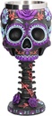 Gothic Ossuary Palm Skull Skeletal Bones Armor Wine Cup Resin Body Goblet Drinking Cup Party Drinkware Halloween Decor Accessories for Party (Purple)