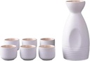 Ceramic Japanese Sake Set Sake Set Liquor Dispenser Traditional Sake Cup Japanese Sake Pot Set for Warmer or Cold Wine