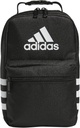 adidas Santiago Lunch Bag Cooler for Women and Men, Insulated Food Container Box with Mesh Pocket, Black/White, One Size