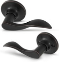 Honeywell Safes & Door Locks - Wave Lever Door Handle with Non-Locking Interior - Passage Front Door Lever is Ideal for Closets & Hallways - 6.88" L x 2.75" W Inches - Oil Rubbed Bronze - 8106403