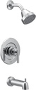 Moen Gibson Chrome Pressure Balancing Eco-Performance Showerhead, Shower Handle, and Tub Spout, Posi-Temp Valve Required, T2903EP