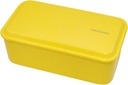 TAKENAKA Bento Snack Box for Perfect Lunch, Eco-Friendly Lunch Box Made in Japan, Recycle Plastic Bottle, Microwave and Dishwasher Safe, Bento Box (Lemon Zest)