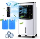 Conditioners, Mini Upright, Portable Remote Control, LCD Display, Air Cooler with 3-Level Wind Speeds, Timing Function, for Home Office Use, White + Black