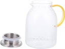 PRETYZOOM Glass Jug Simple Storage Kettle for Juice Iced Tea and Beverages Leakproof Design for Parties and Home Use
