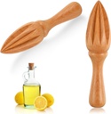 2Pcs Wooden Citrus Reamer Lime Squeezer Lime Juicer Beech Wood Handheld Kitchen Juicing Tool Suitable for Cooking Baking Home Restaurant 6.30 × 1.42 Inches