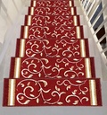 Gloria Stair Treads Carpet Non-Slip Stair Runners for Wooden Steps Non Slip Rubber Back Stair Rugs Stairway Carpet Set of 7 Red Floral (8.5” x 26”)