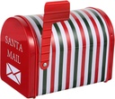 DOITOOL Christmas Tinplate Mailbox Small Decorative Tin Mailbox Metal Cookie Tins Mini Mailbox Shaped Christmas Storage Container for Candies Snack Treat Gift Box for Xmas Supply Party Favors