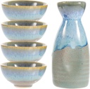 1set Japanese Style Sake Pot and Cup Set Includes Sake Pot and Cups for Entertaining Family and Guests for Special Occasions