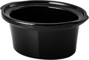 OVENTE 3.7-Quart Slow Cooker Replacement Pot ONLY, Compatible with SLO35 Series, Dishwasher Safe Stoneware, Removable Oval Crock Insert for Entrees, Soups, Sauces, Stews and Dips, Black ACPSLO35CLB