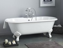 Cheviot 2170-WW-6-CH Products Regal Cast Iron Bathtub with Shaughnessy Feet 6" Drilling, 24" x 68" x 31", Chrome