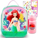 Disney The Little Mermaid Lunch Box Set - Bundle with Ariel Lunch Bag, Water Bottle, Stickers, More | Little Mermaid School Supplies for Kids