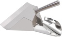 Fry Scoop Stainless Steel Rustproof Popcorn Scoop with Anti Scald Handle Commercial Lightweight Multipurpose Fry Bagger Scoop for Cinemas Carnivals Weddings Buffets