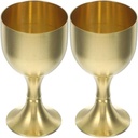 PRETYZOOM 2pcs Brass Chalice Goblets Wine Glasses Vintage Chalice Medieval Goblet Renaissance Wedding Anniversary Drinkware
