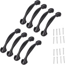 KALLORY 8-Piece American Style Cupboard Door Handle Set Sturdy Kitchen Cabinet Drawer Pulls Easy Install Wardrobe Handles for Home Use